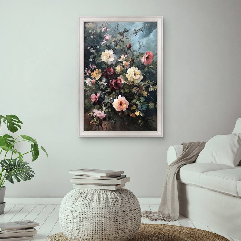 Masterpiece Art Gallery| Moody Bouquet by Petals Prints Design - Framed Canvas Art Print