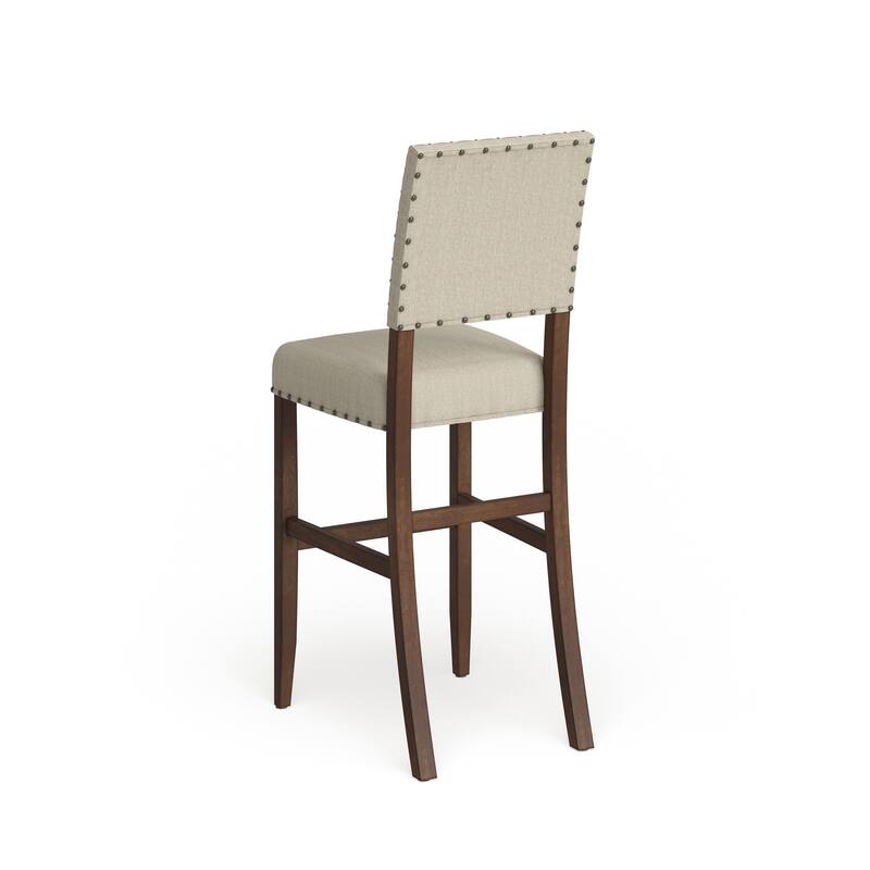 Tays Contemporary Brown Fabric Bar Height Chairs (Set of 2) by Furniture of America