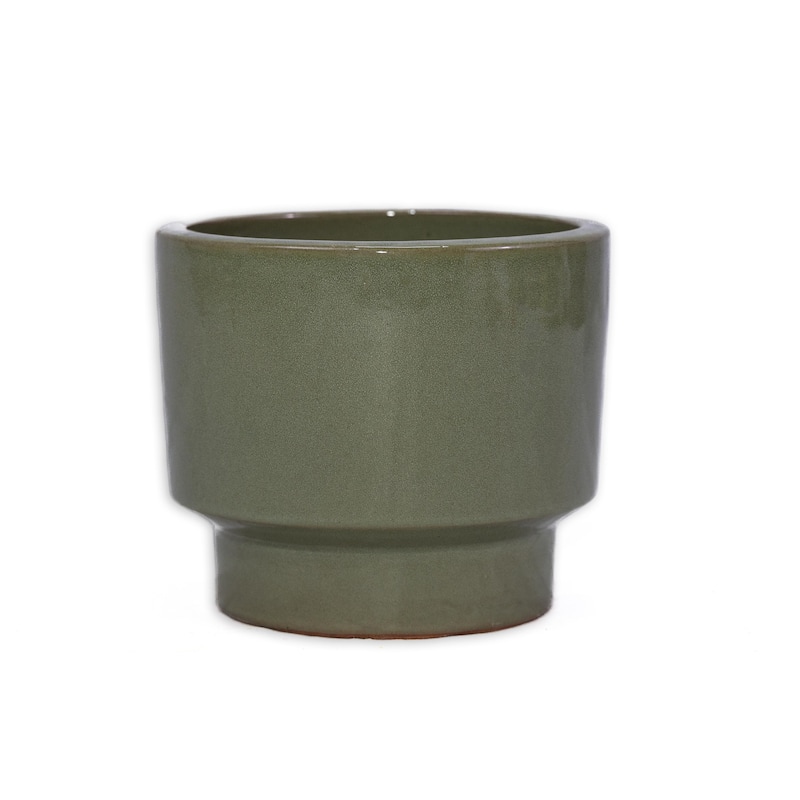 3 Pieces Ceramic Flowerpot, Modern Planter for Patio, Garden or Windowsills