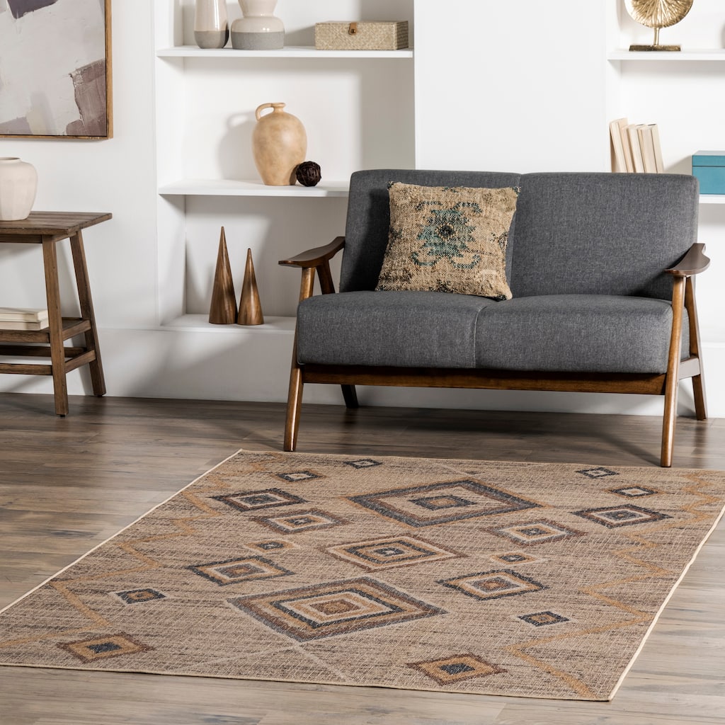 Nuloom Jonie SuperiorWash Bohemian Easy-Jute Machine Washable Area Rug