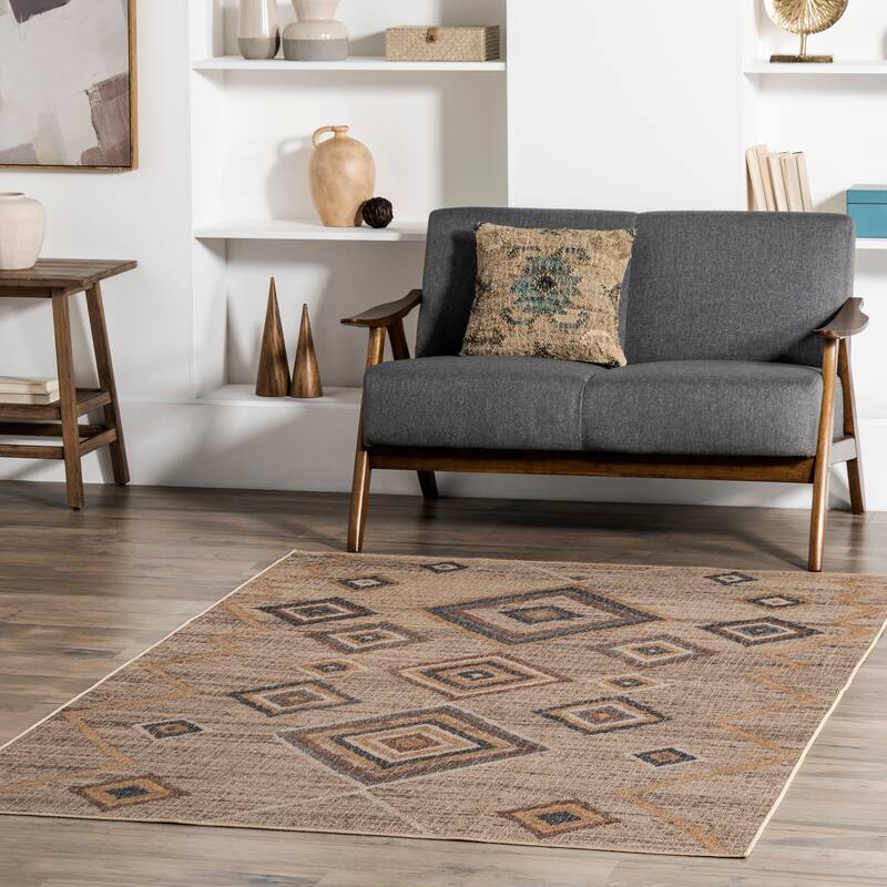 Nuloom Jonie SuperiorWash Bohemian Easy-Jute Machine Washable Area Rug - 9' x 12' - Natural - Rectangle