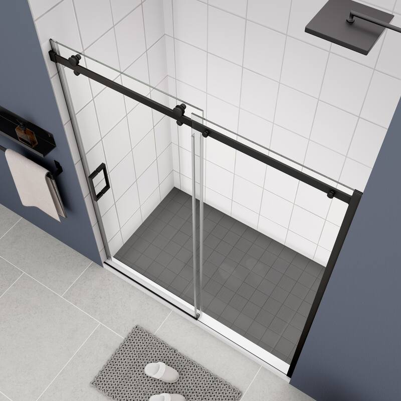 Frameless Single Sliding Shower Door with 304 Stainless Steel Hardware