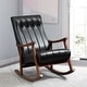 preview thumbnail 14 of 39, AVAWING Upholstered Rocking Chair Modern High Back Armchair