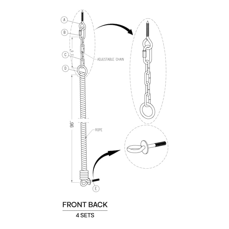 Cambridge Casual Logan Teak Outdoor Porch Swing Daybed with Cushion