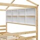 preview thumbnail 9 of 28, Full House Bed with Roof Frame, Bedside-shelves, Under Bed Storage Unit