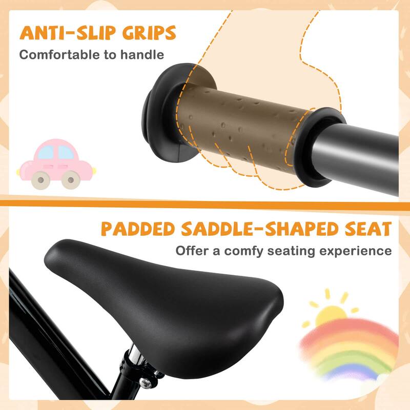 Honeyjoy 11” Lightweight Toddler Balance Bike, Tool-Free Adjustable - See Details