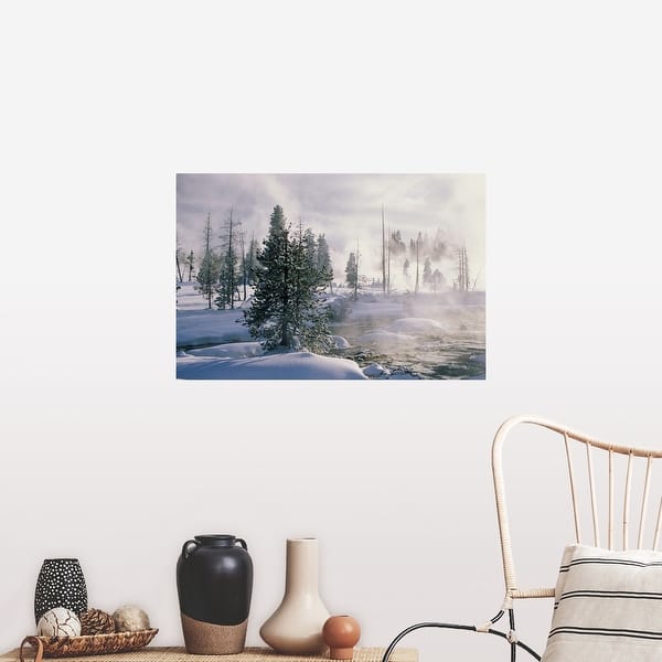 Shop Usa Wyoming Yellowstone National Park Winter Poster