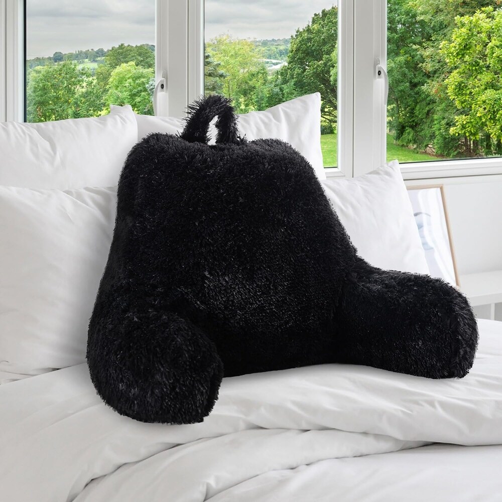 Big black fluffy pillows on sale