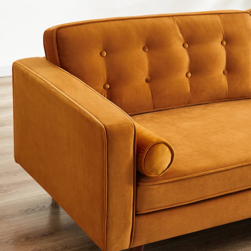 Kerry Mid Century Modern Comfortable Furniture Style Tufted Velvet Couch