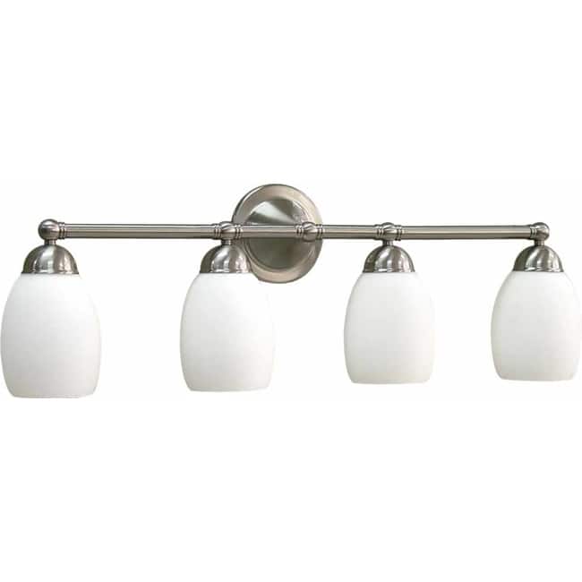 Volume Lighting Sussex 4 Light 33.75" Width Bathroom Vanity Light - Brushed Nickel