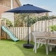 preview thumbnail 5 of 101, Autlaycil 7.5FT Solar Patio Umbrella with Base and Tilt,Crank Navy Blue