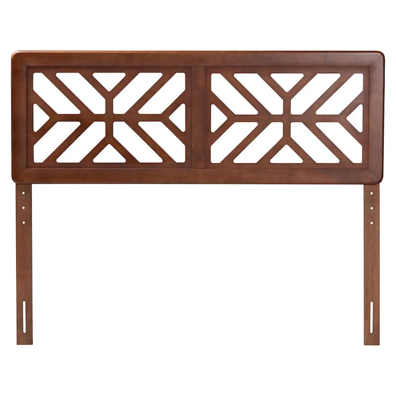 Kalare Wood Headboard with Geometric Cutout Design - Modern Decorative Panel for Bed Frame, Contemporary Bedroom Accent