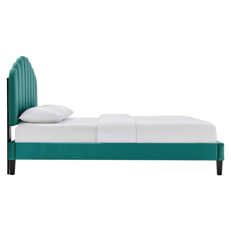 Daisy Performance Velvet Full Platform Bed