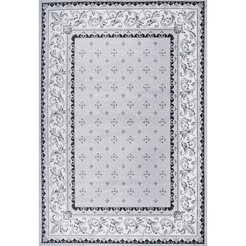 JONATHAN Y Marrakesh French Border Area Rug - 8 X 10 - Light Gray/Cream