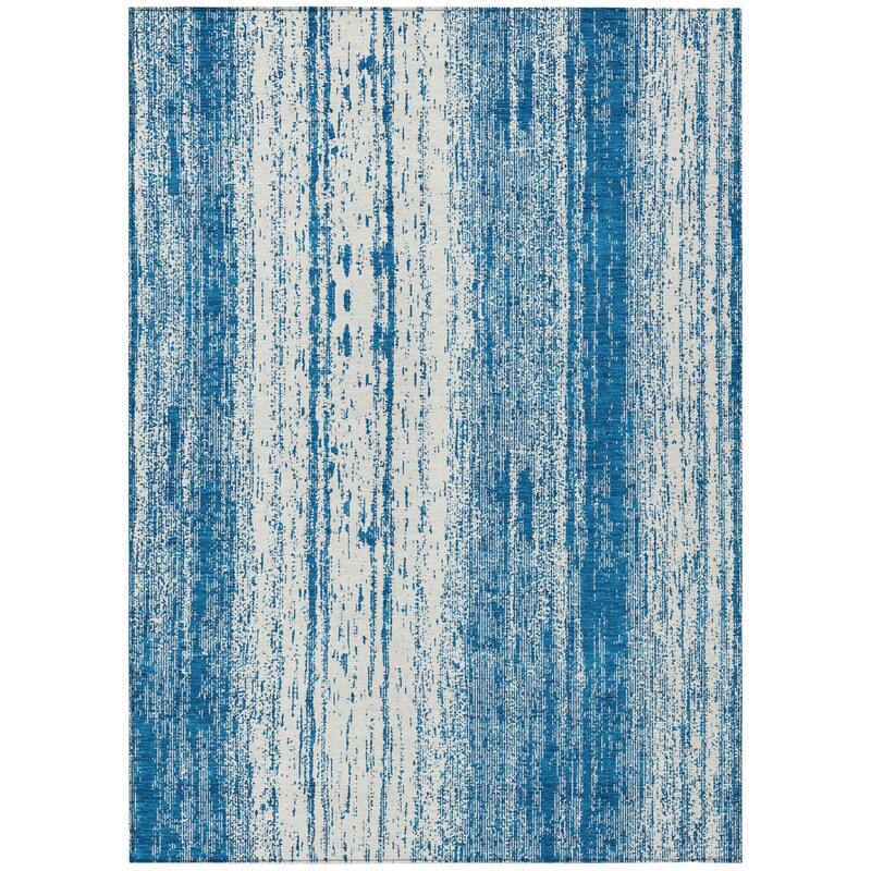 HomeRoots Striped Transitional Rectangle Outdoor Rug