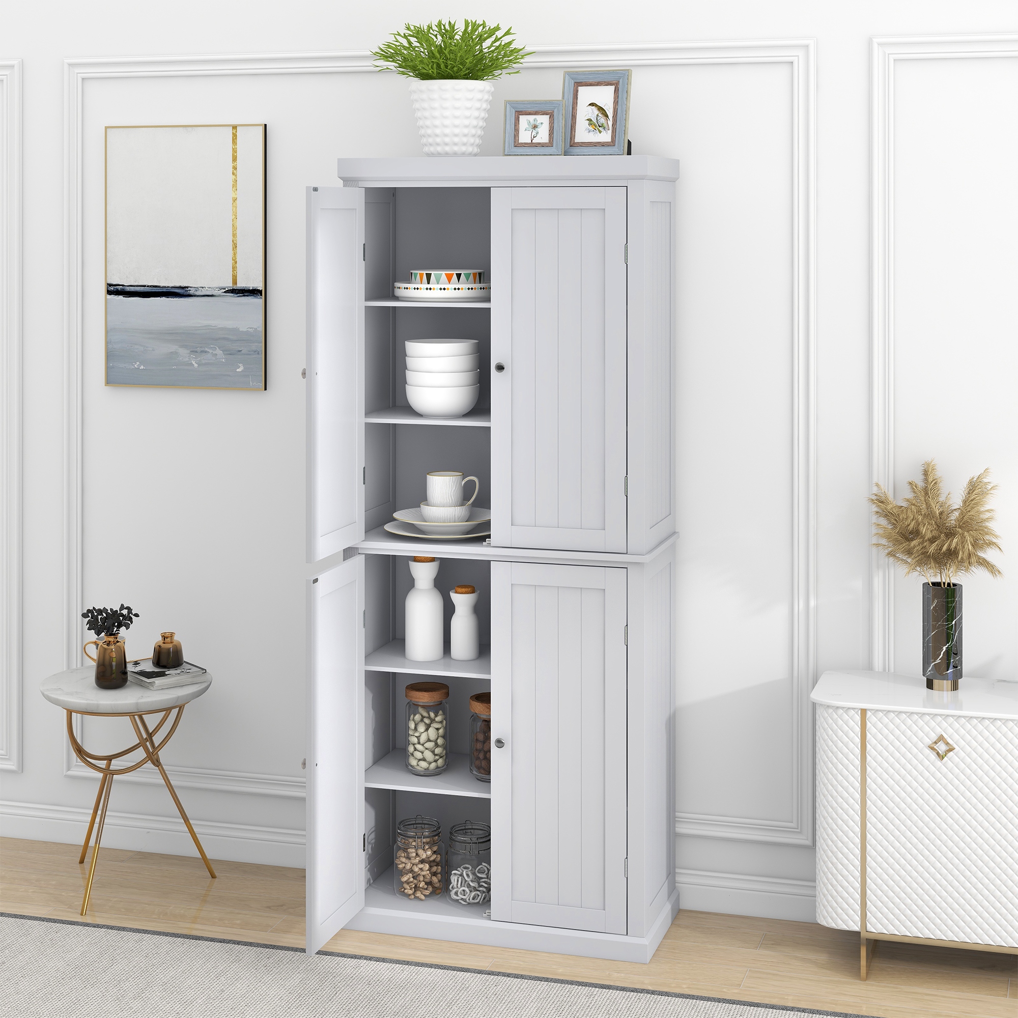 Tall kitchen utility cabinet deals