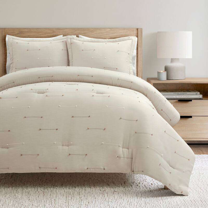 Lush Decor Boho Stripe Clip Jacquard Comforter 3 Piece Set