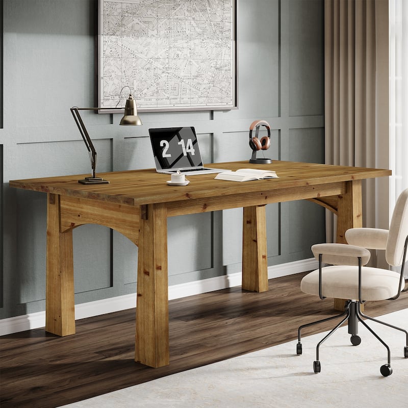 63-inch Wooden Computer Office Desk Workstation