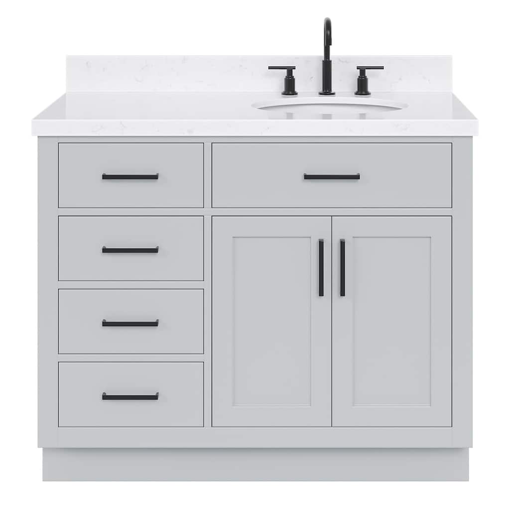 Ariel T042SRCQOVO Hepburn 43" Free Standing Single Basin Vanity Set
