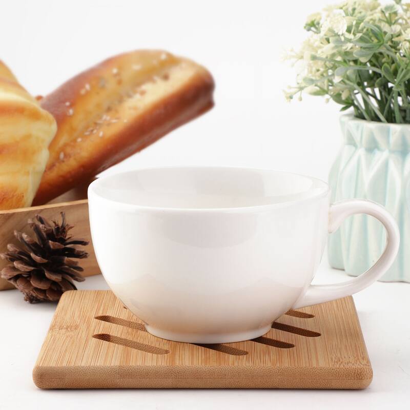 Bamboo Heat Resistant Mat Mats Round & Square Washable Placemats - Wood Color