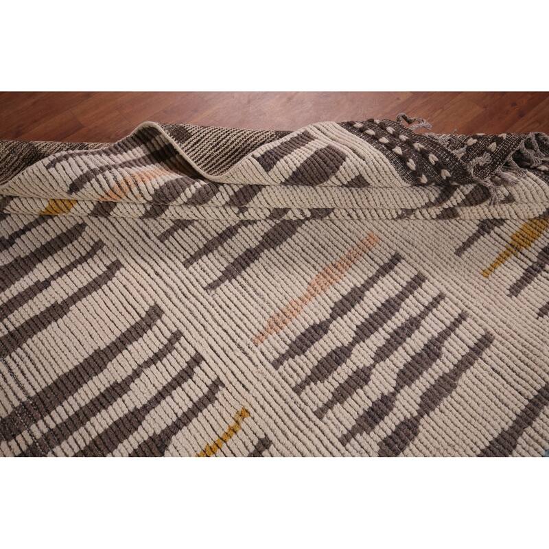 Moroccan Oriental Large Area Rug Handmade Living Room Wool Carpet - 11'9"x 18'9"