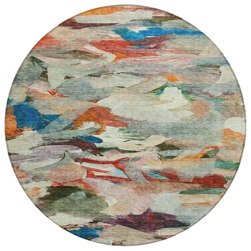 HomeRoots Abstract Transitional Rectangle Outdoor Rug