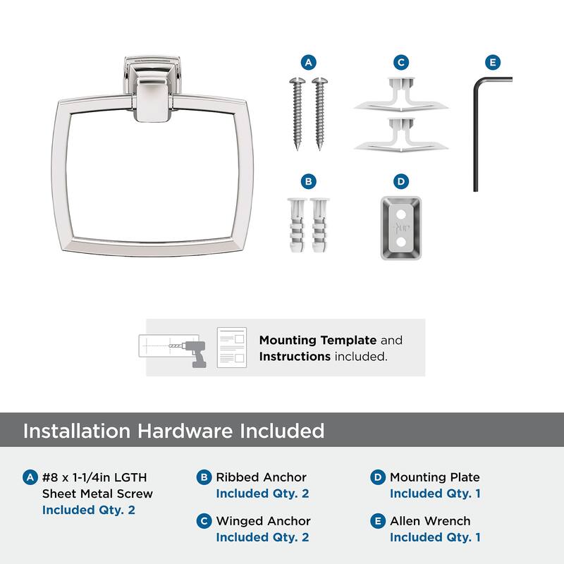 Amerock Revitalize 6-13/16" Wall Mounted Towel Ring