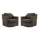 preview thumbnail 88 of 101, Modern Swivel Upholstered Armchair Accent chair Set of 2