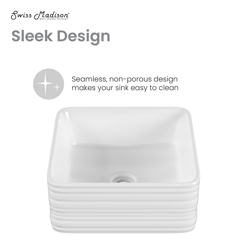 Adour 14'' Vessel Sink In White - 14.96" x 14.96" x 6.1"