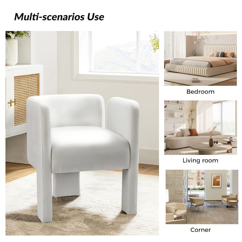 Eugen Modern Low Back Dining Chair with Three-legged Design By HULALA HOME