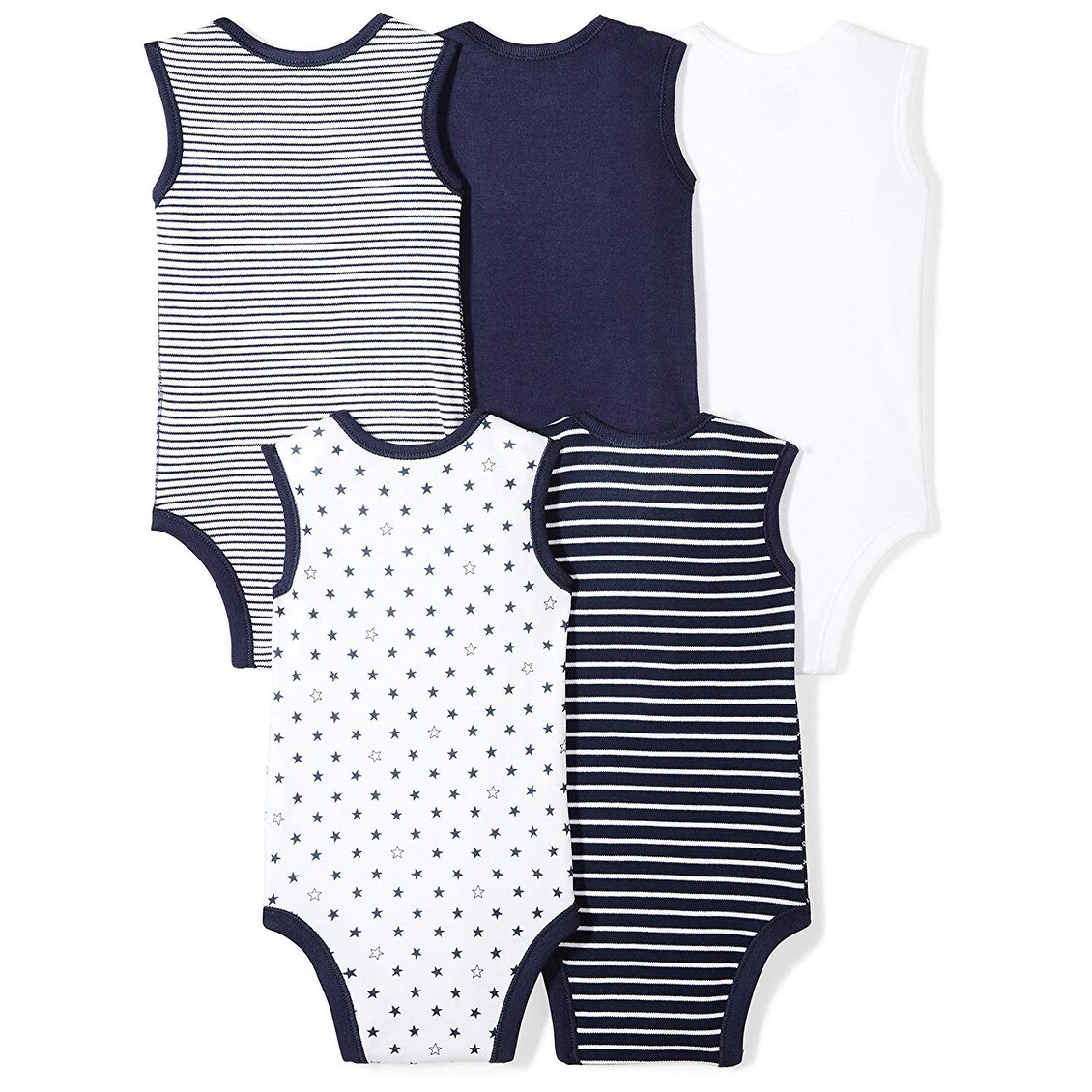 Shop Moon And Back Baby Set Of 5 Organic Sleeveless Bodysuits 18