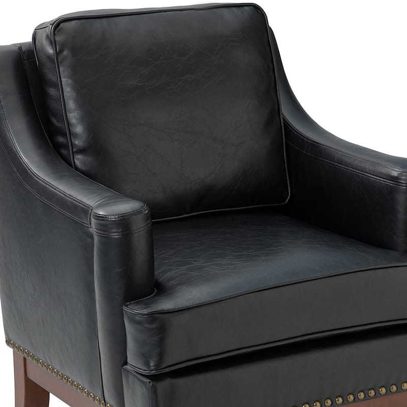 Etienne Comfy Living Room Armchair with Apron Design by HULALA HOME - BLACK