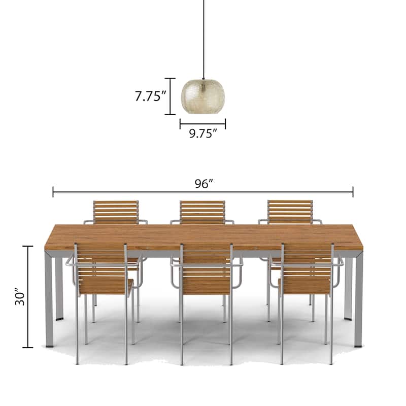 River of Goods Black Metal and Glass 9.75-Inch Pendant Light with Adjustable Hanging Cord - 9.75" x 9.75" x 9.75/68.75"