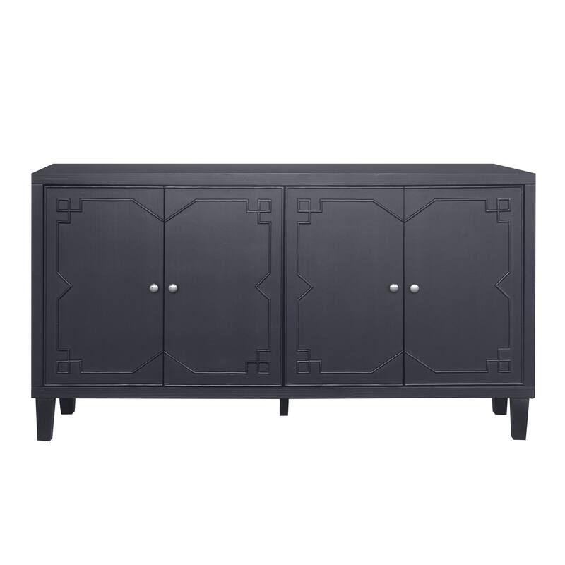 Accent Cabinet 4 Door Wooden Cabinet Sideboard Buffet Server Cabinet - N/A