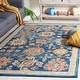 preview thumbnail 2 of 12, SAFAVIEH Handmade Blossom Yvanna French Country Floral Wool Rug 8' x 10' - Navy/Brown - Rectangle