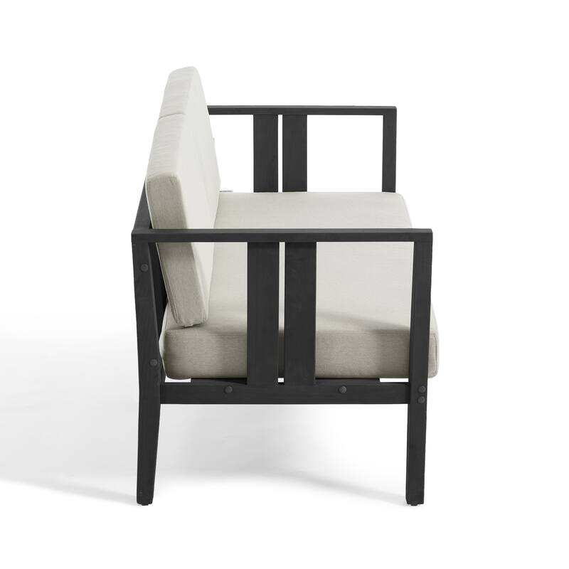 5-Piece Patio Furniture Solid Teak Outdoor Conversation Set