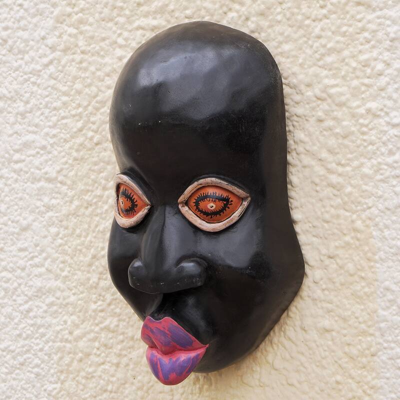 Novica Handmade Kisses African Wood Mask