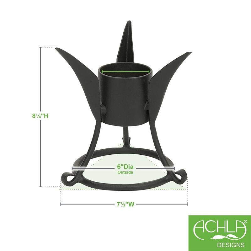 Achla Designs Small Trestle Gazing Globe Ball Stand, 7.75 Inch Tall, Black Powder Coat Finish