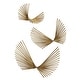 preview thumbnail 6 of 4, 3D Geometric Iron Wall Decorations - 24" - Antique Gold Finish - Set of 3