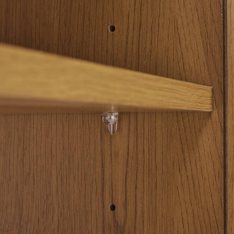 GDFStudio - Galan 60" Freestanding Bathroom Vanity with Quartz Sink, Solf Close Doors, Open Storage Shelf, NO Drain & Faucet