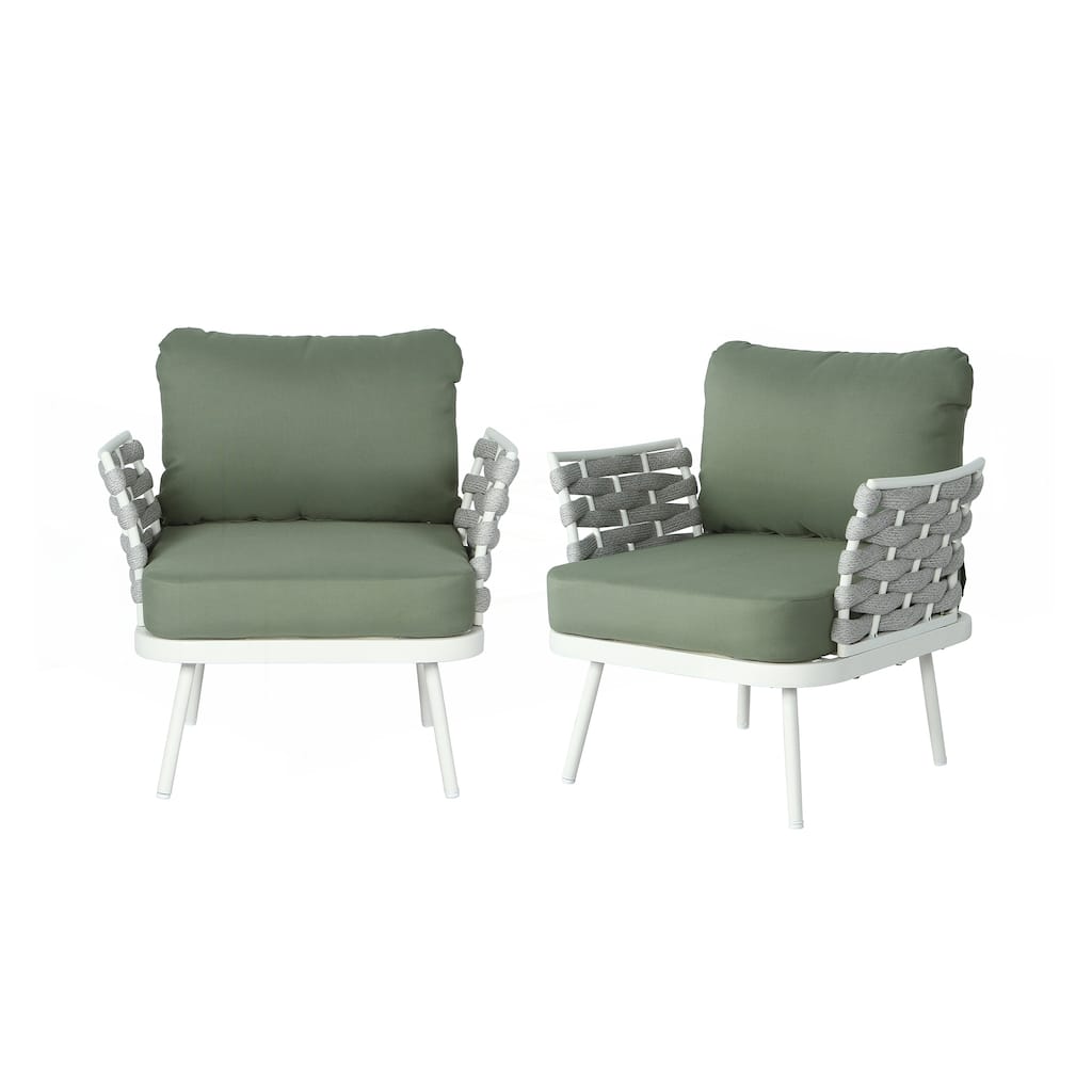 Steel Club Chair Set of 2