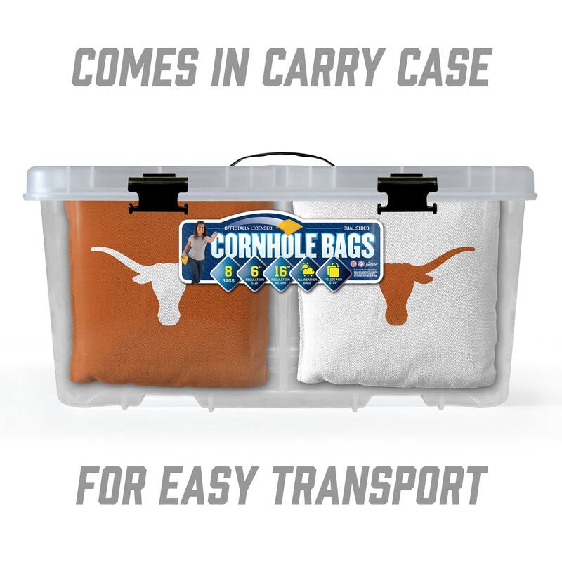 Texas Longhorns NCAA Dual Sided Pro Stop & Slide Cornhole Bags