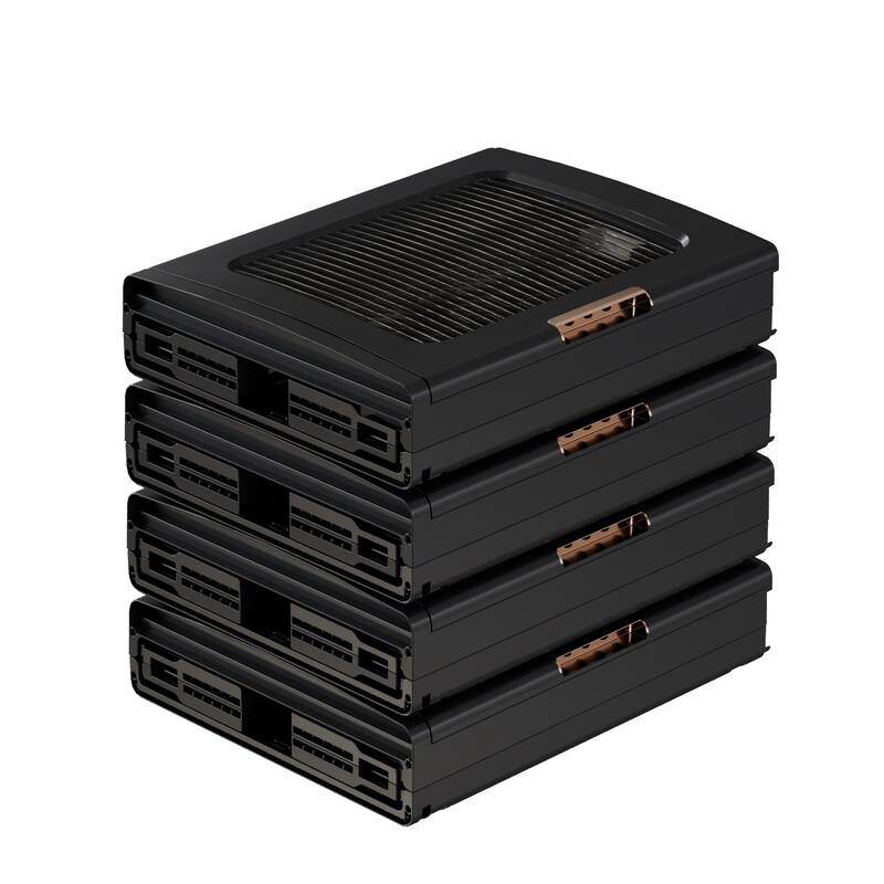 Javlergo 65" Narrow Tall Storage Bin 4 Tier Foldable Kitchen Storage Cabinet Organizer Freestanding Kitchen Pantry