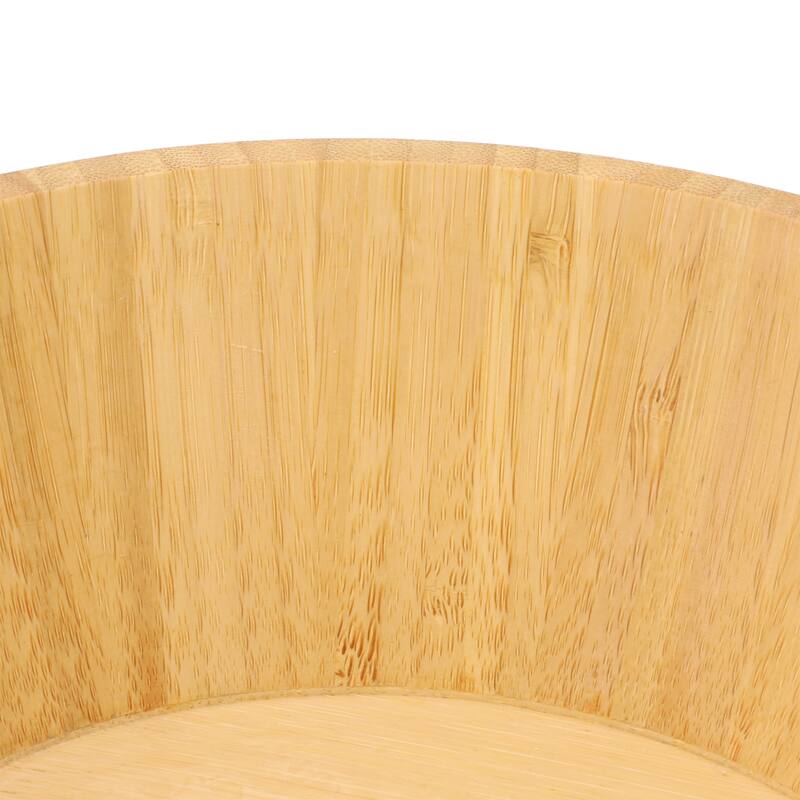 MegaChef 4 Piece 8 Inch Bamboo Wood Serving Bowl Set