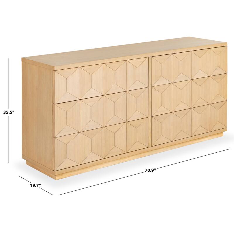SAFAVIEH Couture Deziree Wood 6 Drawer Dresser