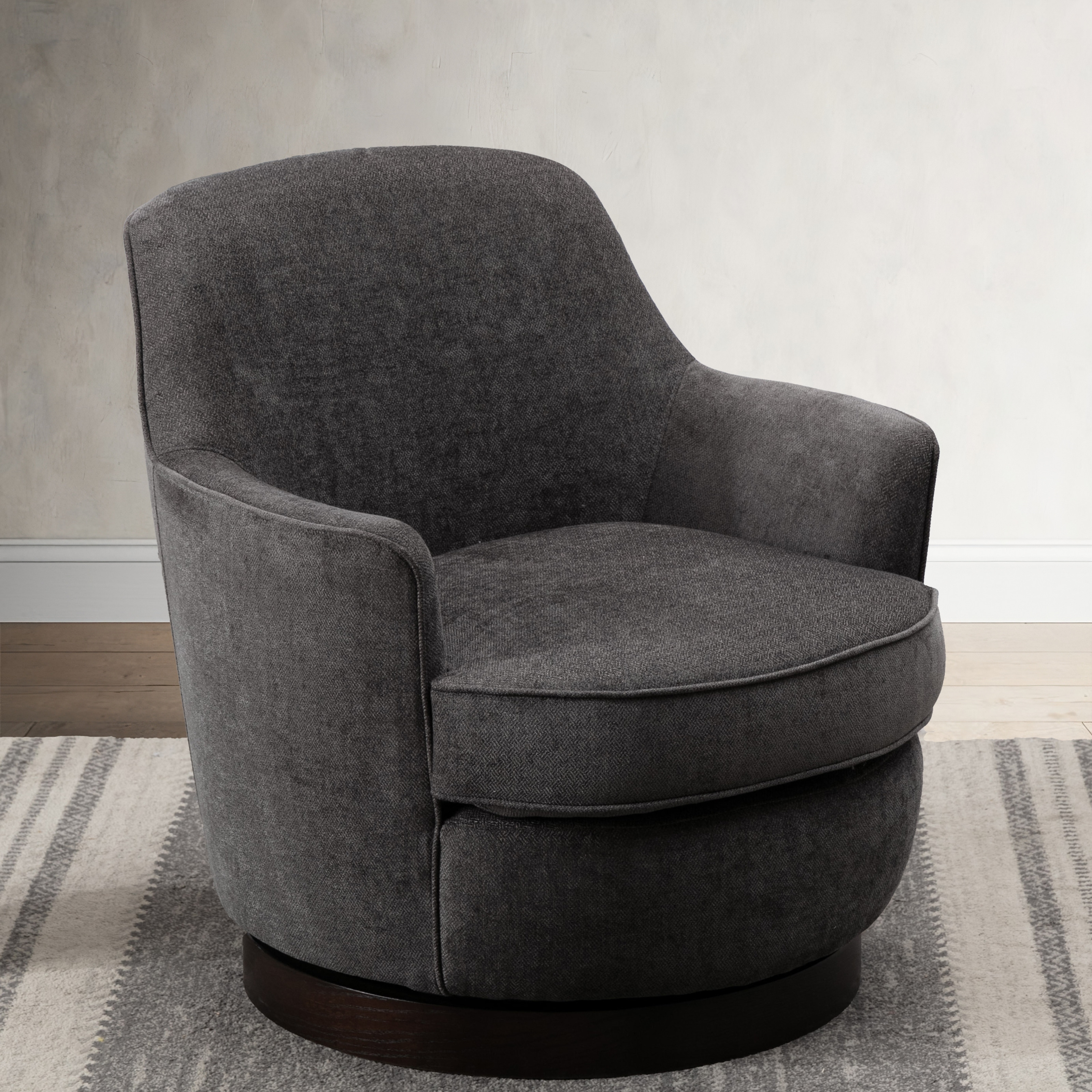 Charcoal grey swivel chair 2025