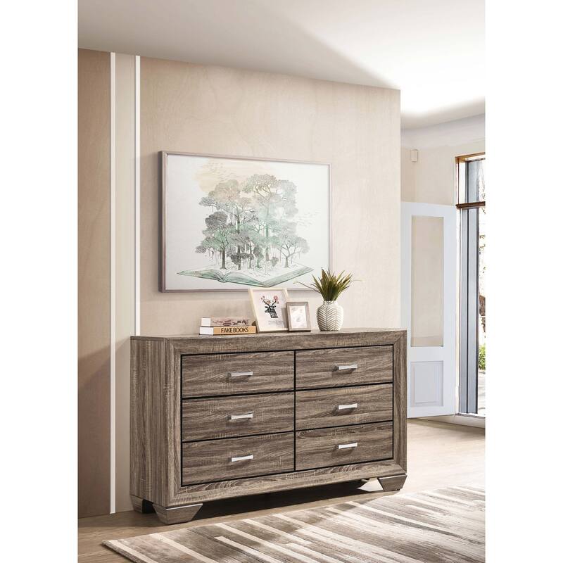 Kauffman Transitional Wood 6-drawer Dresser