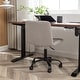 preview thumbnail 3 of 31, Armless Swivel Office Chair with Metal Base, 360 Swivel Ergonomic Computer Chair, Adjustable Height Fabric Task Chair - N/A