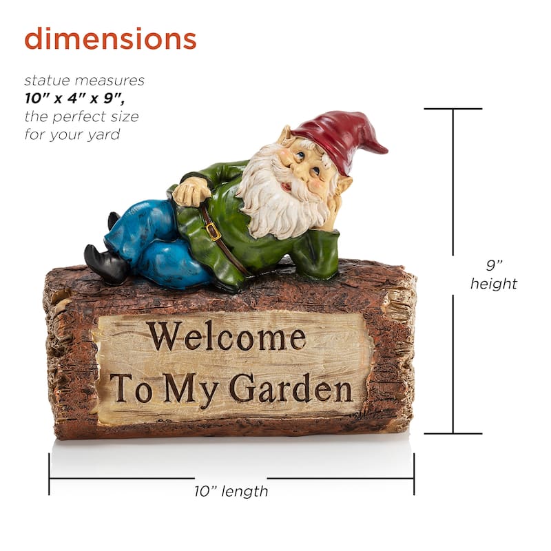 Gnome Folding Hands Looking Up Garden Statue
