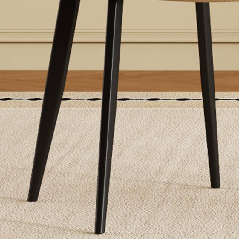 Modern Dining Chair Set Of 4 Pieces, With Floral Pu Leather Seats And Carbon Steel Legs, Suitable For Home, Restaurant